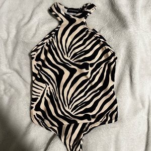 Pretty Little Things Zebra Print Bodysuit
